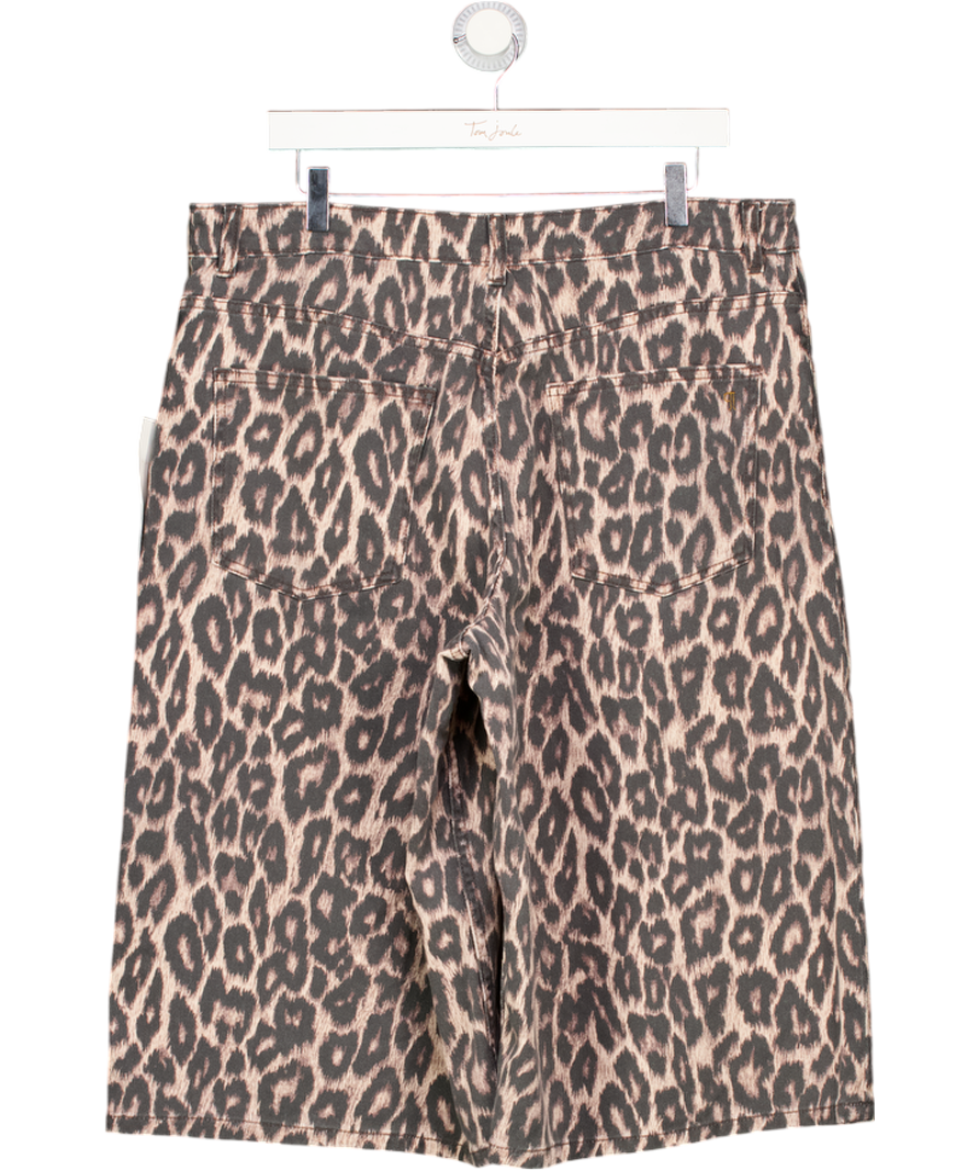 ANTHROPOLOGIE Beige Pilcro Cheetah-print Bermuda Shorts W33