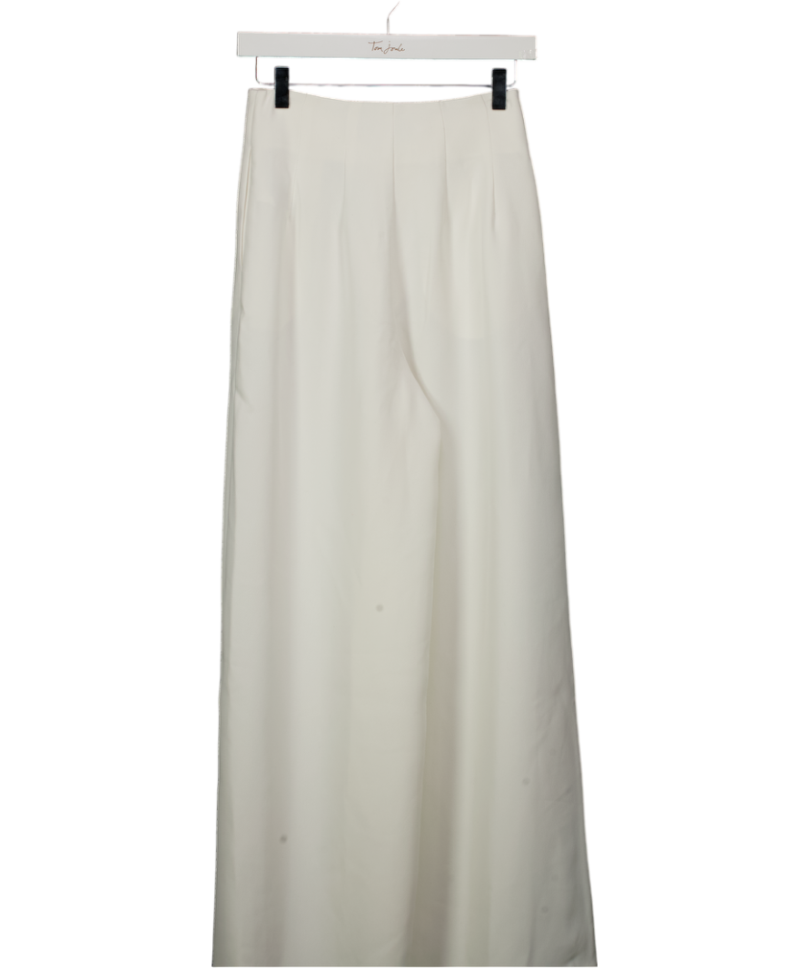 Mint Velvet White Wide Leg Darted Trousers UK 6