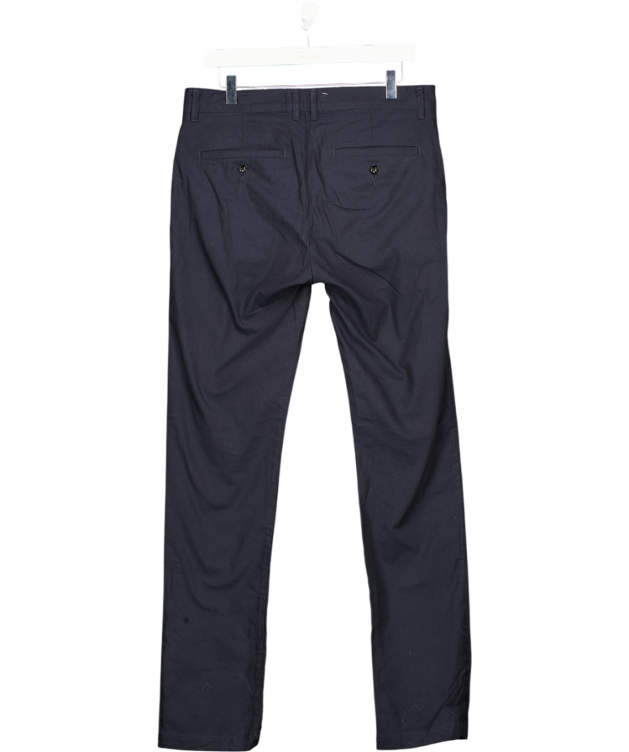 J BRAND Navy Blue Slim Fit Chino Trousers W31