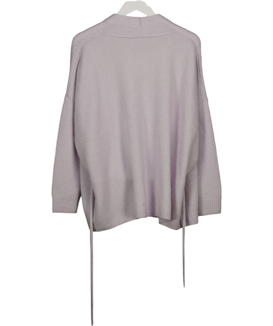 LilySilk Grey Lounge Wrap Knit Cardigan UK XS