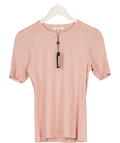Rag & Bone Pink Dusty Pinkthe Rib Slim Ribbed Cotton-blend Jersey T-shirt UK M