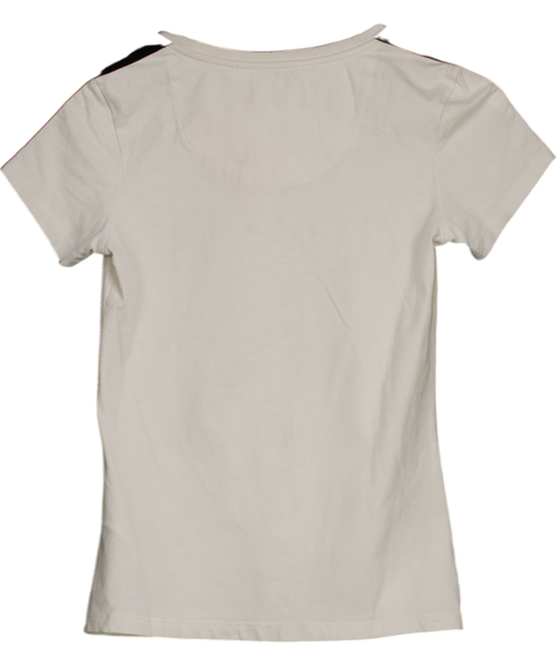 Calvin Klein White CK Logo Fitted T-shirt UK M
