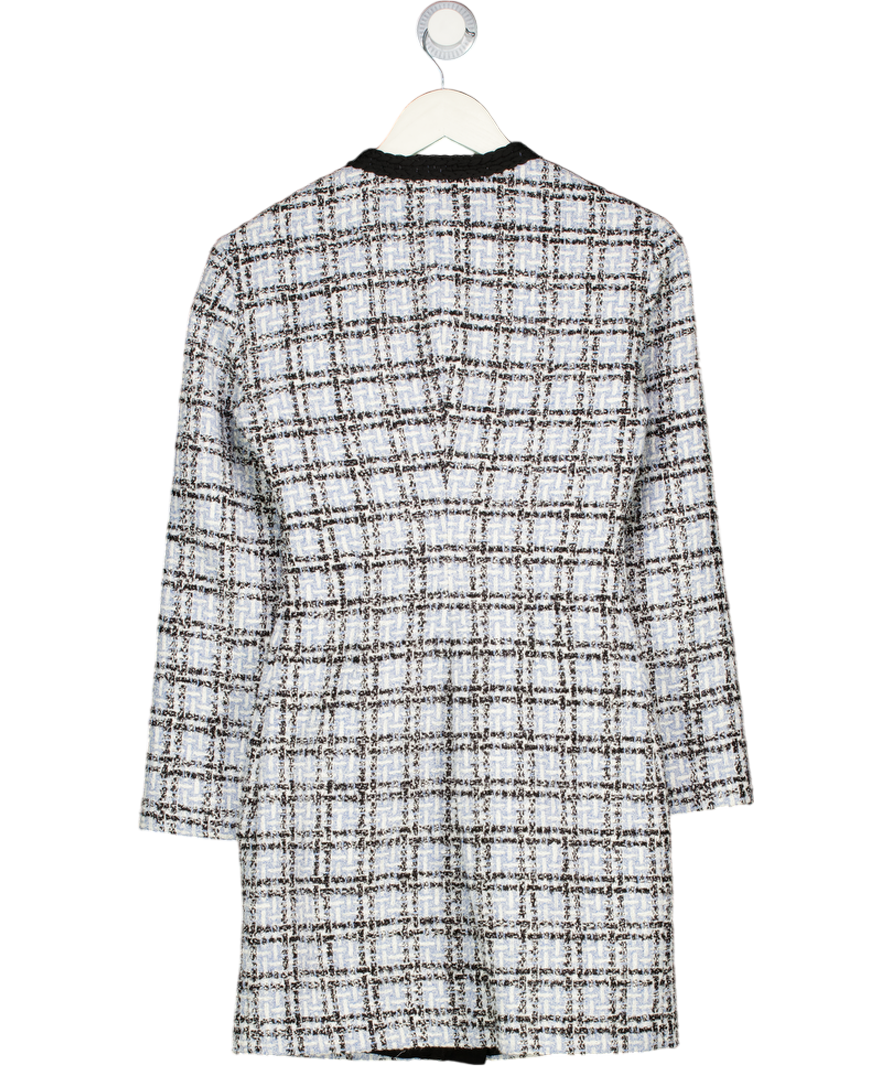 MAJE Maje Blue Tweed Button Front Rizuli Mini Dress Fr34 UK 6