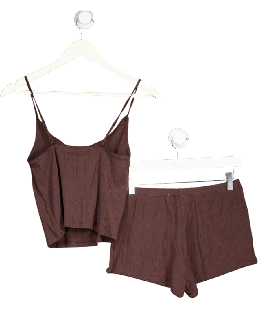 H&M Brown Floral Knitted Two Pice UK XS