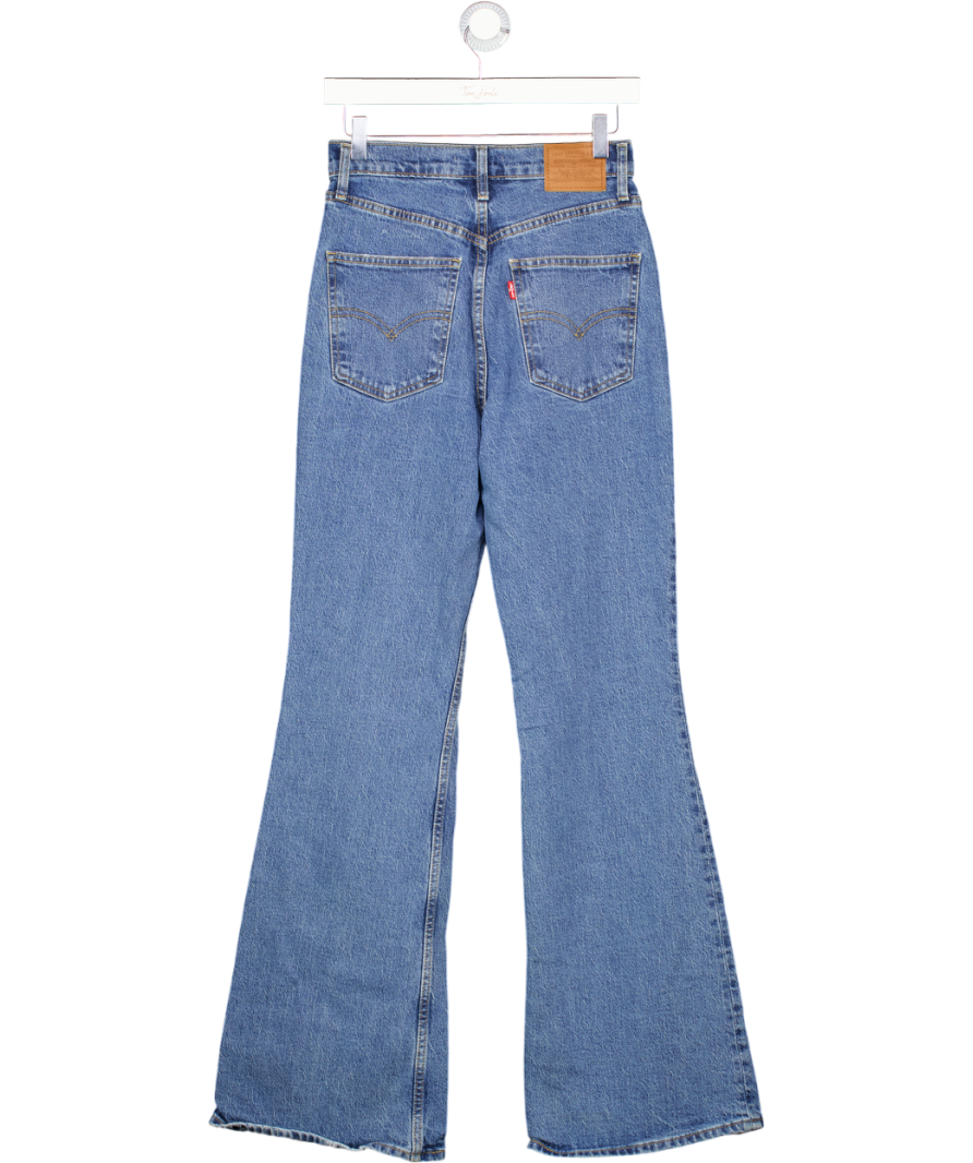 LEVI'S Mid Blue 70's High Rise Flare Jeans W26