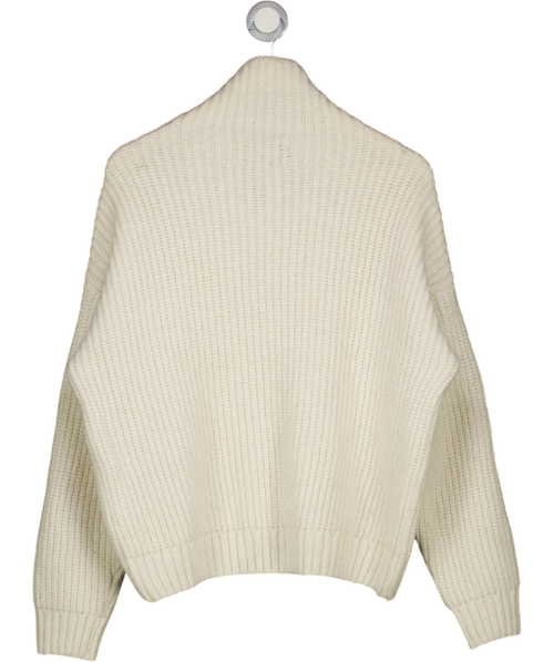 ANINE BING Cream Sydney High-neck Wool And Alpaca-blend Knitted Jumper UK XS