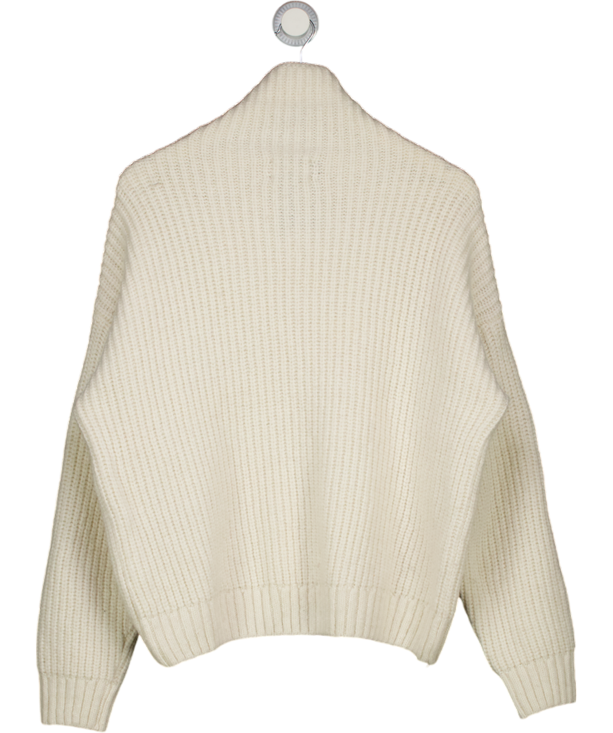 ANINE BING Cream Sydney High-neck Wool And Alpaca-blend Knitted Jumper UK XS