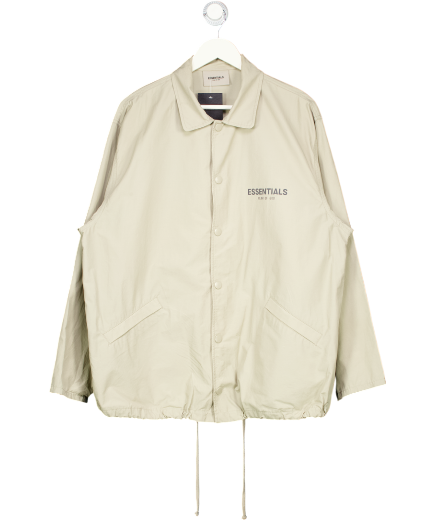 FEAR OF GOD Essentials Beige Rain Jacket UK S