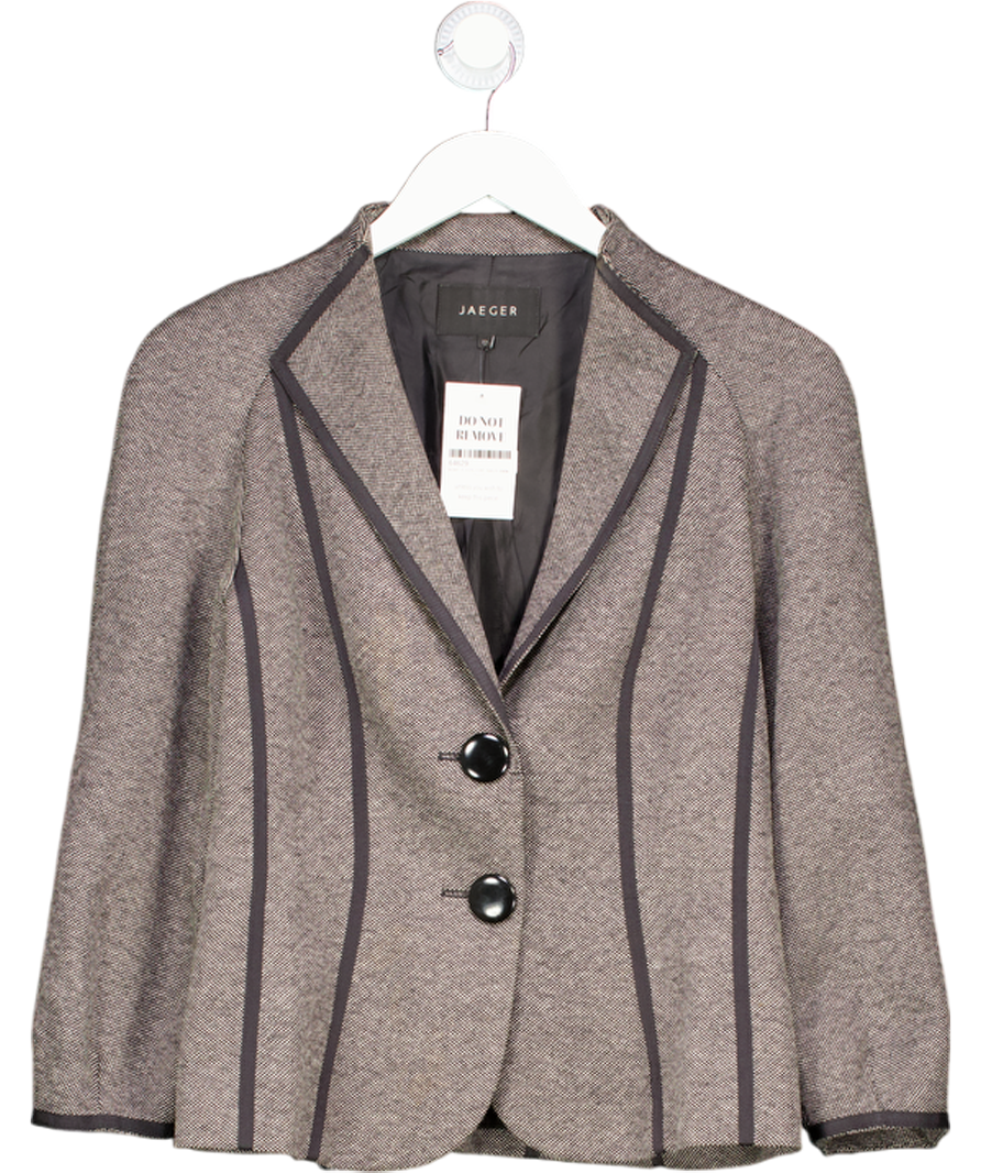 Jaeger White Piping Jacket UK 12