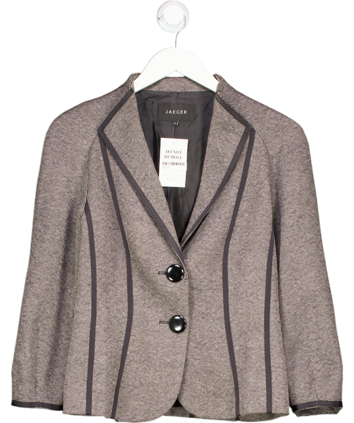 Jaeger White Piping Jacket UK 12