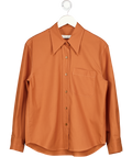 LVIR Rust Brown Wool-blend Oversize Shirt UK S