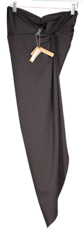 SKIMS Black Signature Swim Sarong Skirt UK S