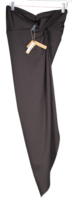 SKIMS Black Signature Swim Sarong Skirt UK S