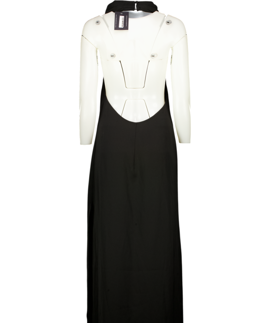 HENNE Black High Neck Backless Maxi Dress UK 8