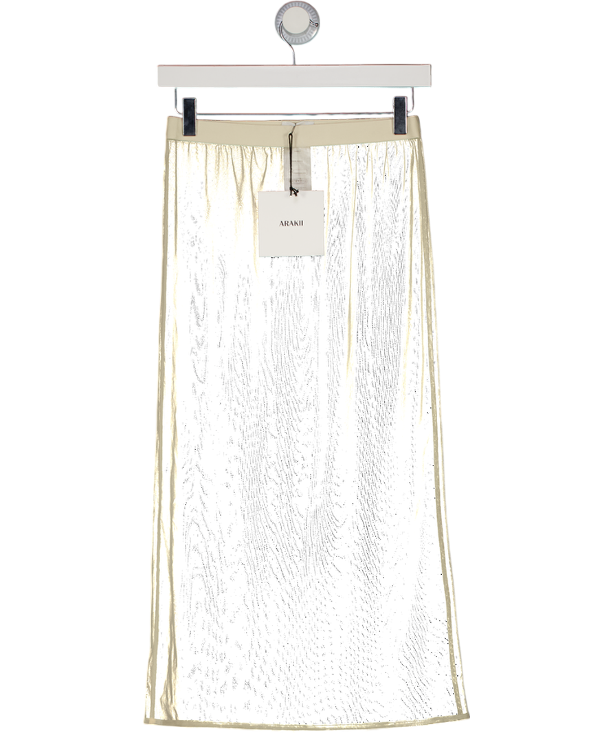 Arakii Cream Mesh Skirt UK M