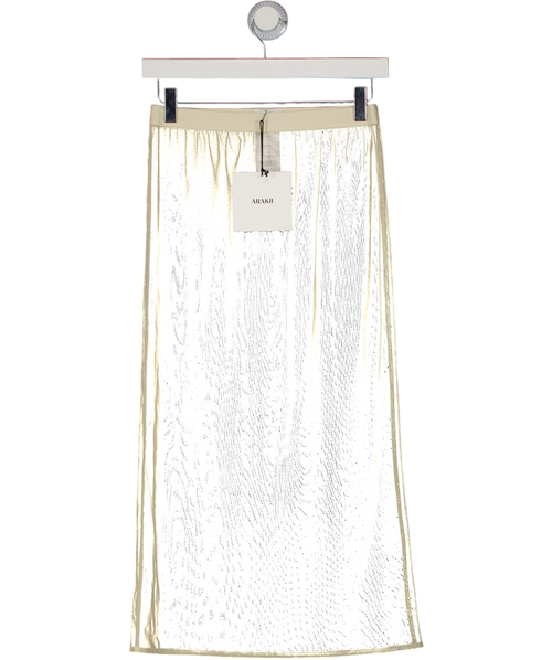 Arakii Cream Mesh Skirt UK M
