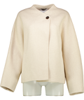 REBE Cream Brushed Cashmere / Wool Cocoon Ramona Jacket UK S