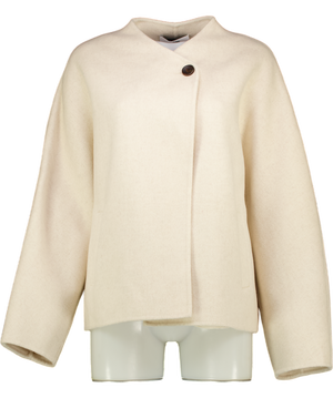 REBE Cream Brushed Cashmere / Wool Cocoon Ramona Jacket UK S
