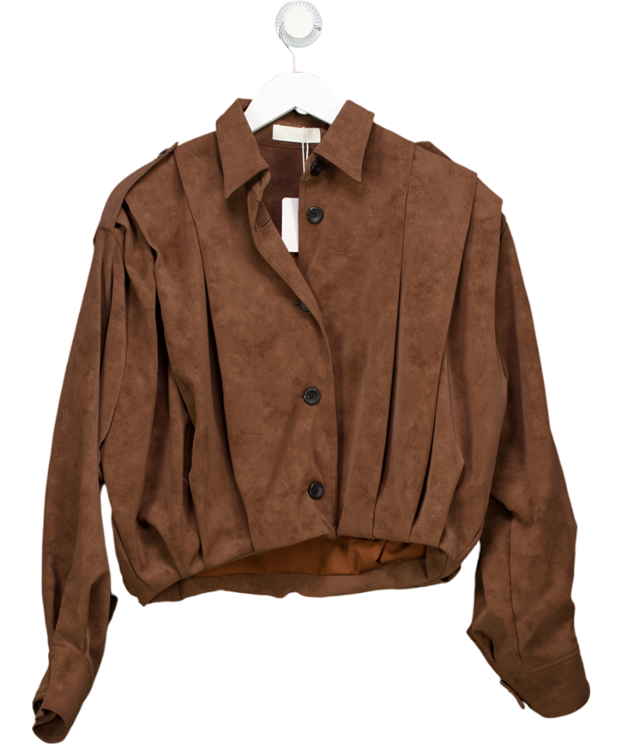 Vita Grace Brown Amelia Faux Suede Jacket UK S/M