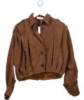 Vita Grace Brown Amelia Faux Suede Jacket UK S/M