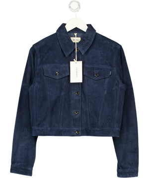 DL1961 Navy Blue Real Suded Vika Jacket UK S