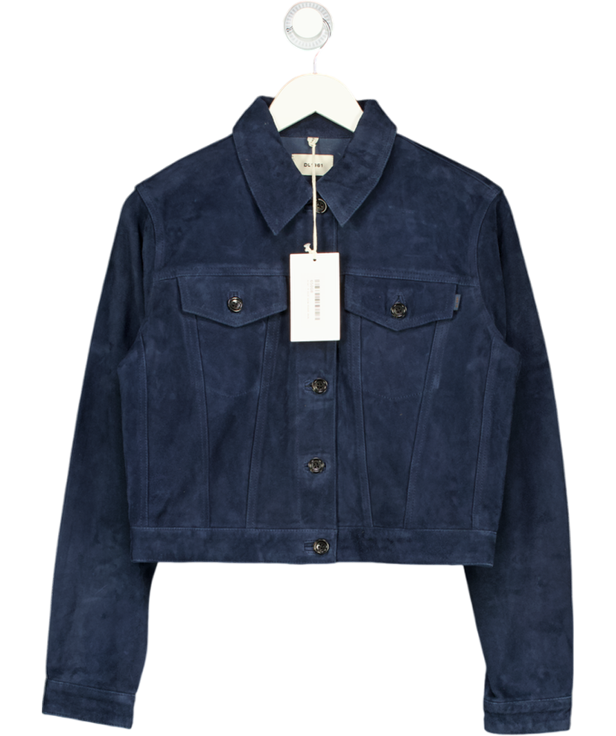 DL1961 Navy Blue Real Suded Vika Jacket UK S