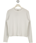 COS White Cotton Long Sleeve T-shirt UK M
