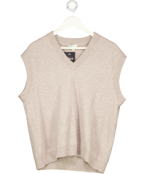REISS Grey Sleeveless Knitted Jumper UK M