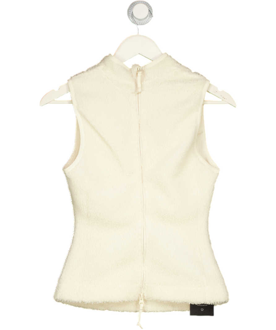 SKIMS Cream Borg Fleece Gilet UK XS