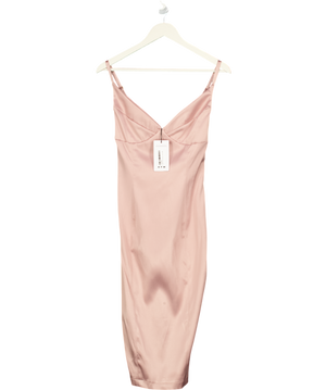 AYM Dusty Pink Satin Pencil Dress UK S