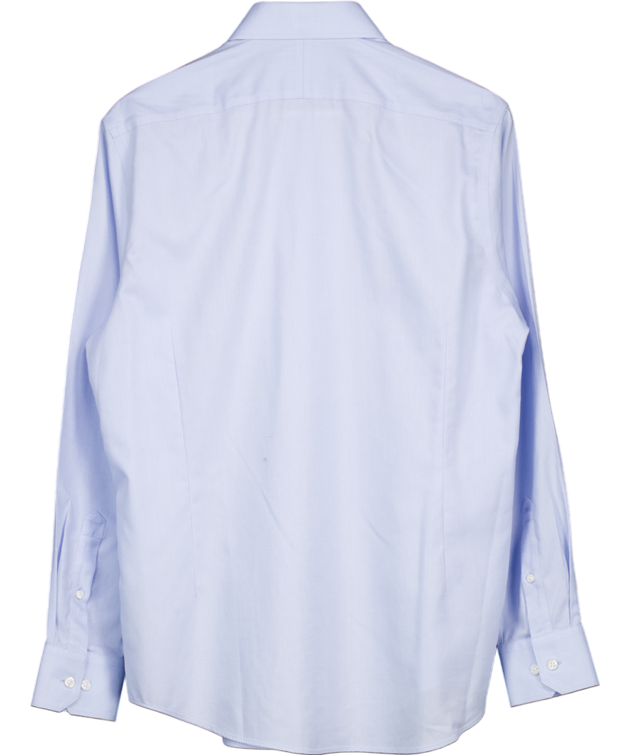 Moss Blue Tailored Fit Sky Stretch Shirt UK 38" CHEST