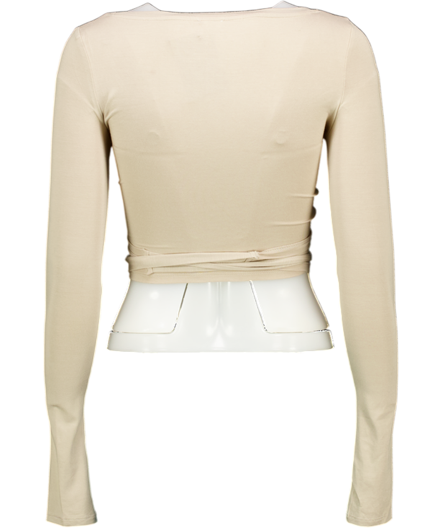 CSB Beige Ballet Wrap Top UK XS