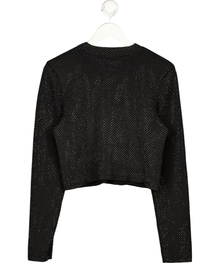 KITH Black Embellished Long Sleeve Top UK XXL