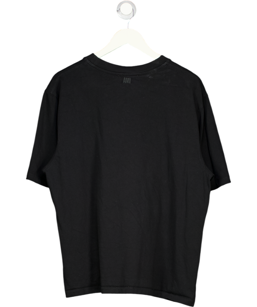 AMI PARIS Black Ami De Cœur Cotton Jersey T-shirt UK L