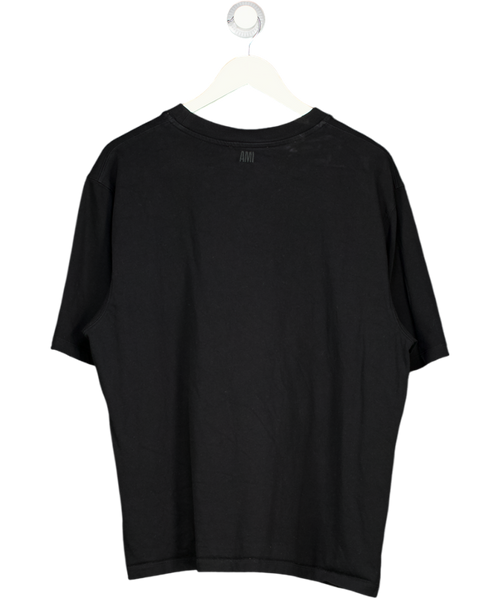AMI PARIS Black Ami De Cœur Cotton Jersey T-shirt UK L