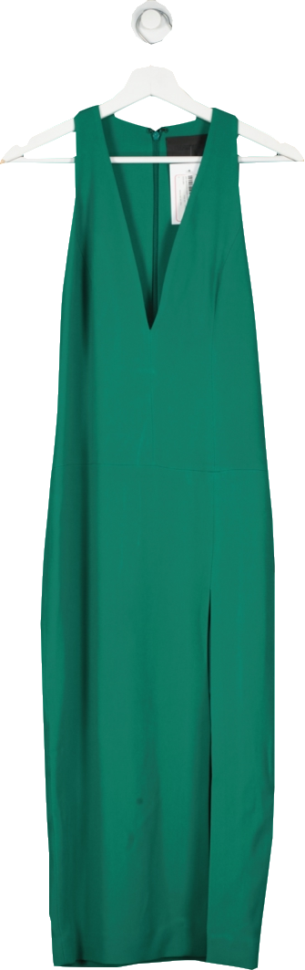 Cushnie Green High Slit Midi Dress UK XS/S