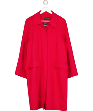 PURIFICACION Red Double Faced Wool Blend Coat Fr38 UK 10