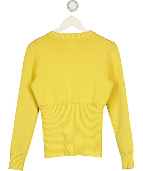 ALIGNE Butter Yellow Ruby Ribbed Knitted Cardigan UK S