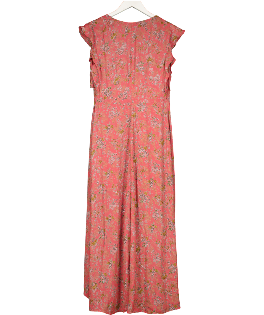 Reformation Red Haven Floral Wrap Maxi Dress UK XS