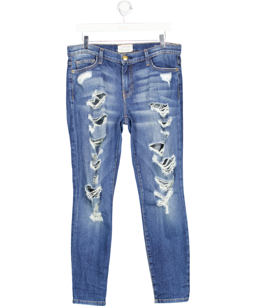 Current/Elliott Blue The Stiletto Distressed Skinny Jeans W30
