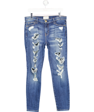 Current/Elliott Blue The Stiletto Distressed Skinny Jeans W30