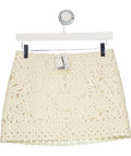H&M Cream Floral Mini Skirt UK 6