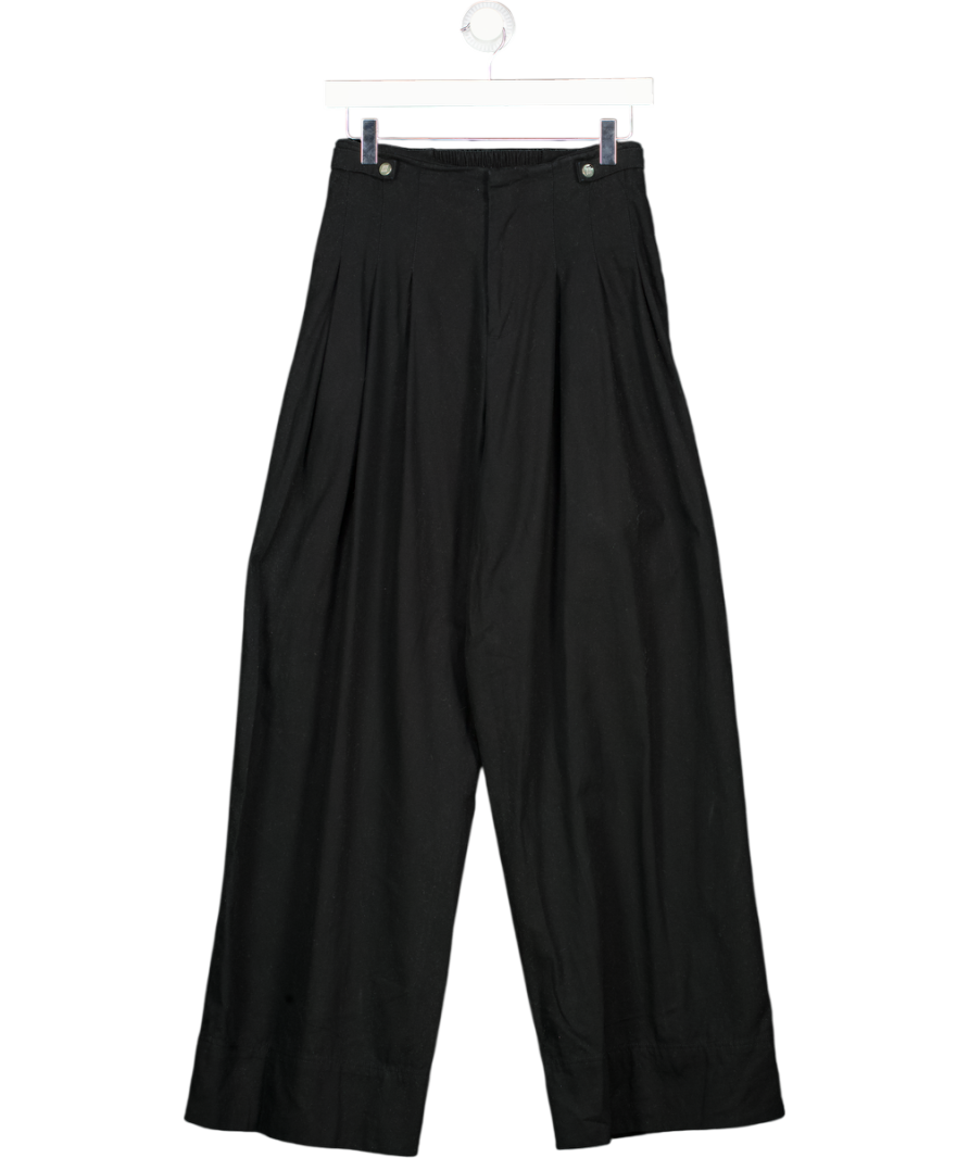 MAEBE Black Pleated Trousers UK XS