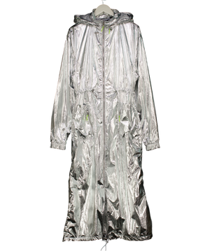 ADIDAS Metallic X Ivy Park Silver Foil Jumpsuit UK S
