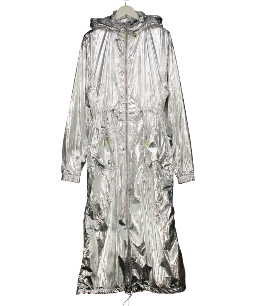 ADIDAS Metallic X Ivy Park Silver Foil Jumpsuit UK S