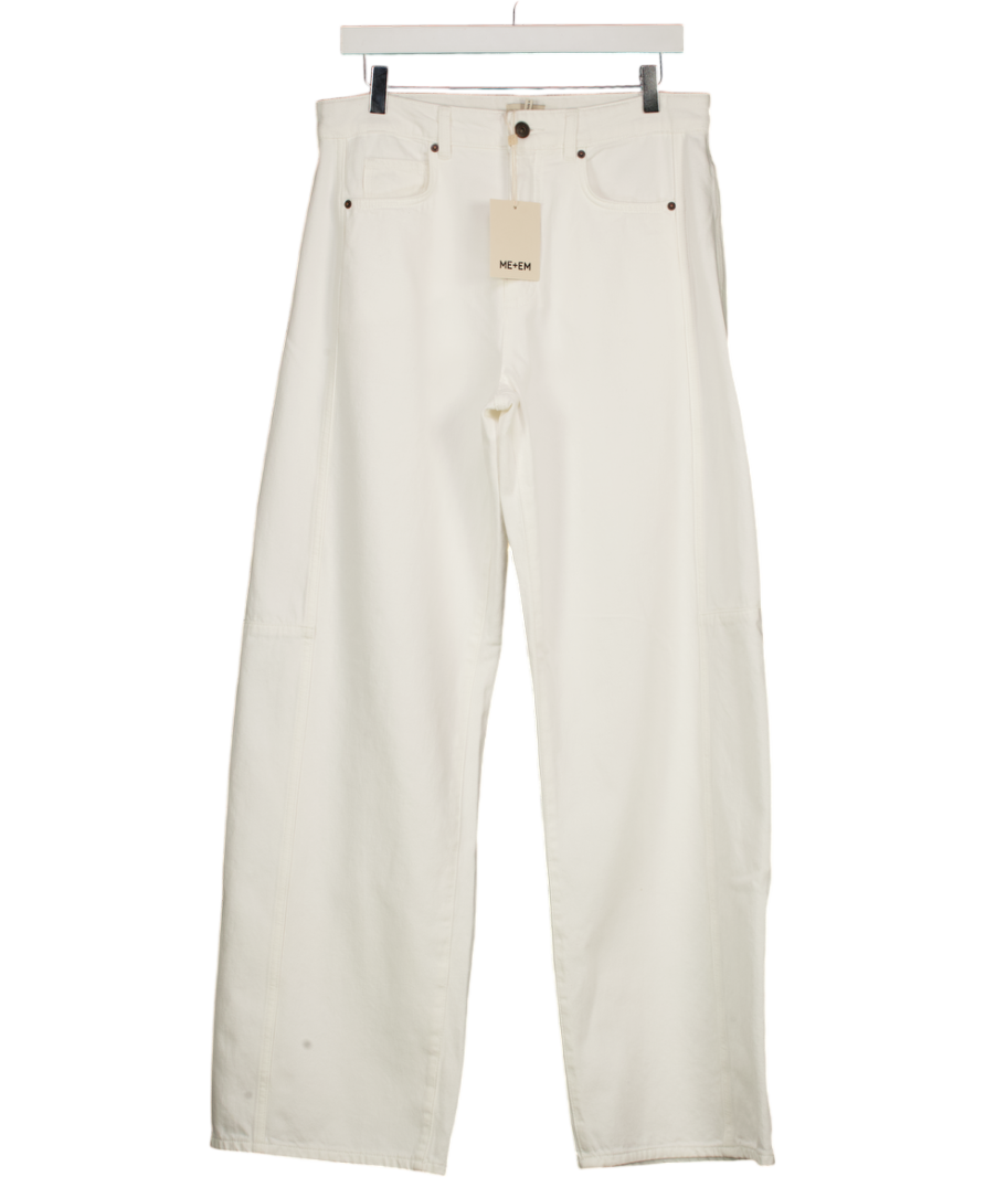 ME + EM White Exaggerated Taper Jean Lightweight Denim W28