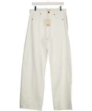 ME + EM White Exaggerated Taper Jean Lightweight Denim W28