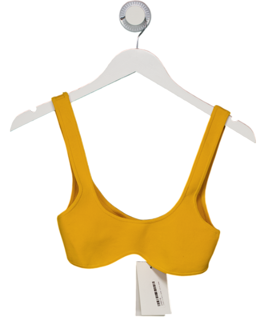 Christopher Esber Yellow Minuscule Knit Bra UK S