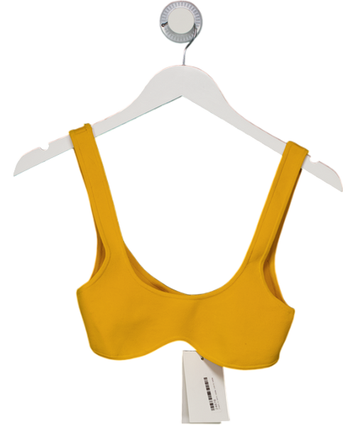 Christopher Esber Yellow Minuscule Knit Bra UK S