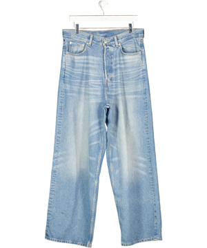 Weekday Blue Astro Mid Rise Loose Baggy Jeans W30